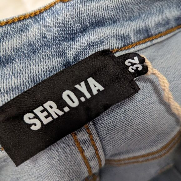 SER.O.YA Flare Jean Demi Mid Rise sz 32 in Coastline NWT - Picture 14 of 15